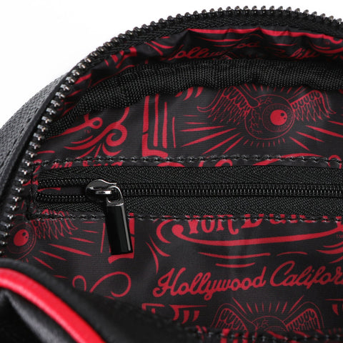 Von Dutch Black & Red Two-Tone Bowling Bag