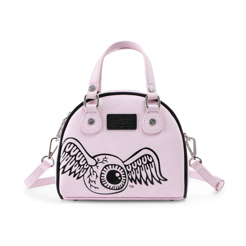 Von Dutch Pink & Black Two-Tone Bowling Bag