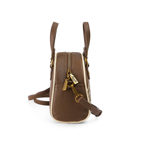 Von Dutch Brown & Tan Two-Tone Bowling Bag