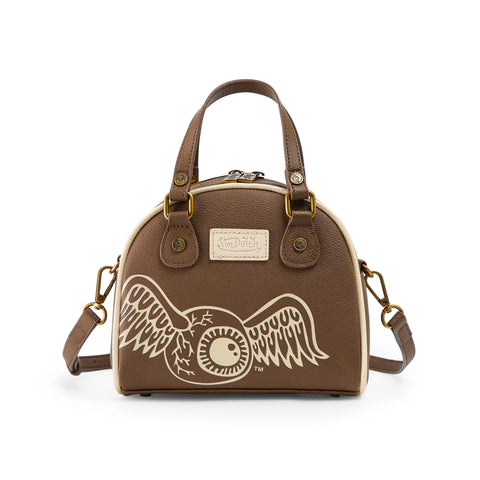 Von Dutch Brown & Tan Two-Tone Bowling Bag