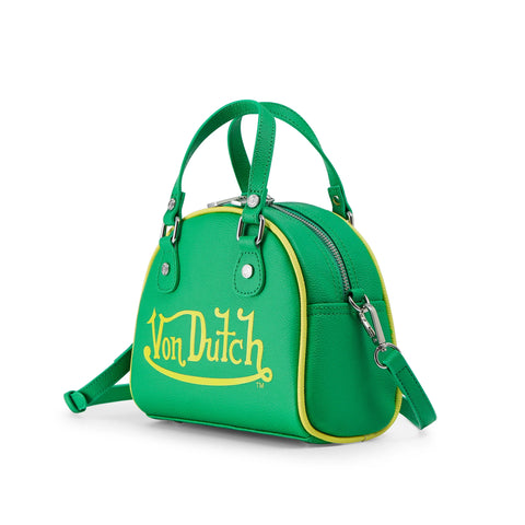Von Dutch Green & Yellow Two-Tone Bowling Bag