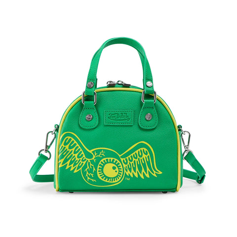 Von Dutch Green & Yellow Two-Tone Bowling Bag