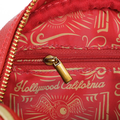 Von Dutch Red & Gold Two-Tone Bowling Bag