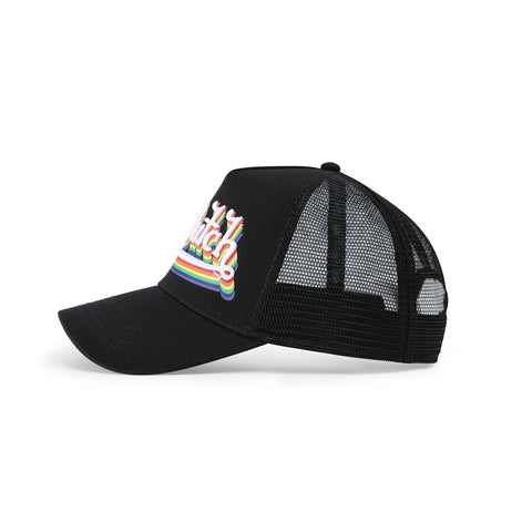 Von Dutch Rainbow Embroidered Logo Trucker Hat