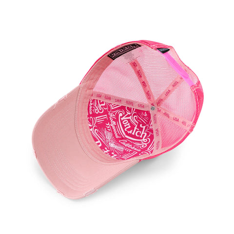 Von Dutch Distressed Dirty Pink Trucker Hat