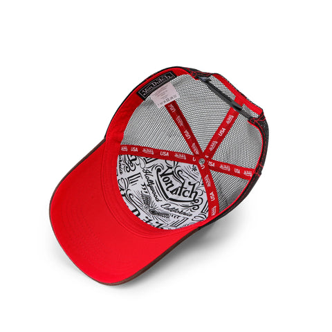 Von Dutch Brown & Red Velvet Trucker Hat