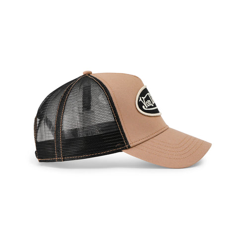 Von Dutch Brown, Off-White & Black Trucker Hat
