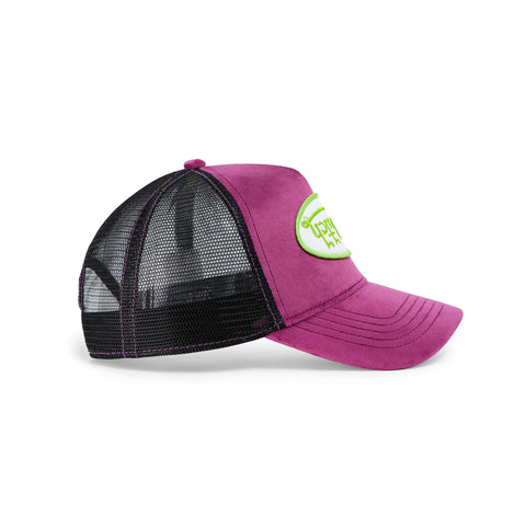 Von Dutch Purple Lime Velvet Crush Trucker Hat