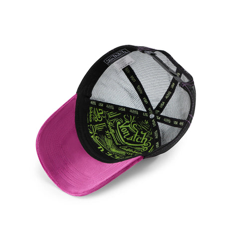 Von Dutch Purple Lime Velvet Crush Trucker Hat