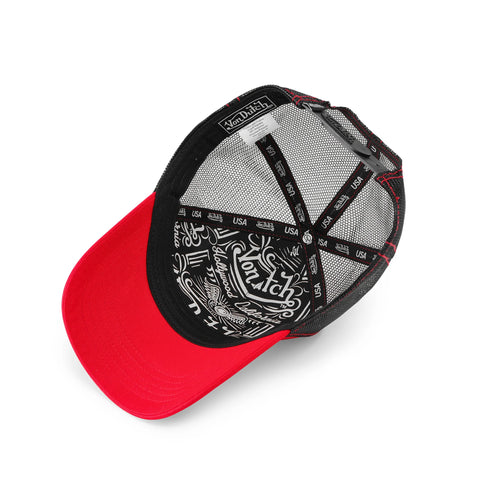 Von Dutch Red, Off-White & Black Trucker Hat