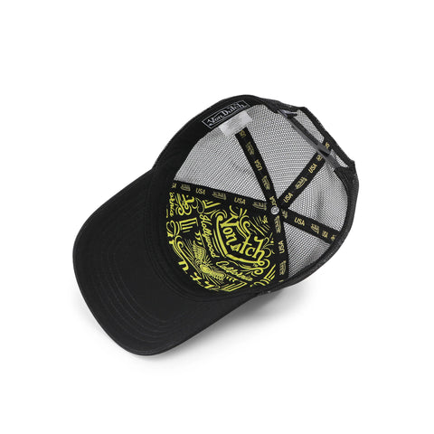 Von Dutch Black Velvet Trucker Hat