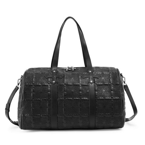 Von Dutch Embroidered Chopper Duffle Bag - Black