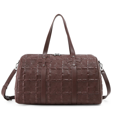 Von Dutch Embroidered Chopper Duffle Bag - Brown