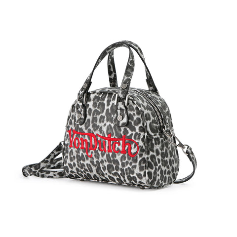 Von Dutch Chopper Cross Bowling Bag - Red Leopard Print