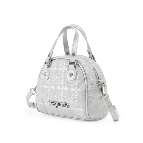 Von Dutch Embroidered Chopper Bowling Bag - Silver