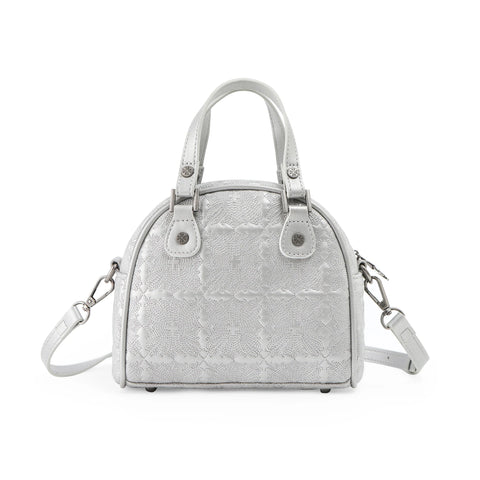 Von Dutch Embroidered Chopper Bowling Bag - Silver