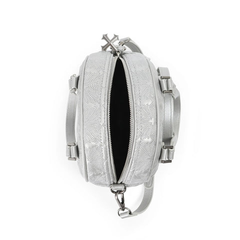 Von Dutch Embroidered Chopper Bowling Bag - Silver