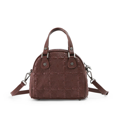 Von Dutch Embroidered Chopper Bowling Bag - Brown