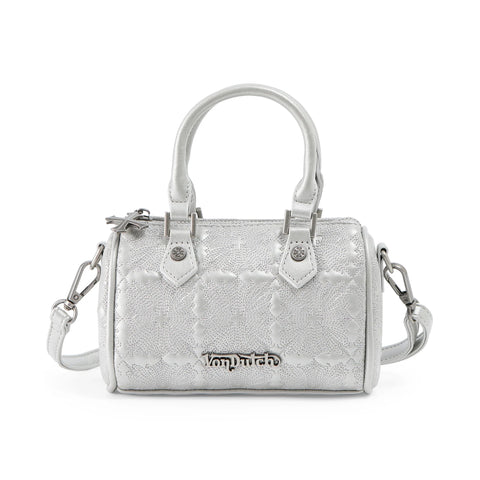 Von Dutch Embroidered Chopper Hanna Bag - Silver