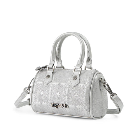 Von Dutch Embroidered Chopper Hanna Bag - Silver