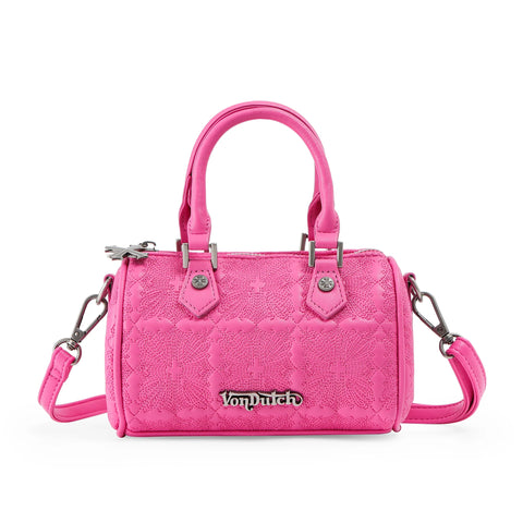 Von Dutch Embroidered Chopper Hanna Bag - Hot Pink