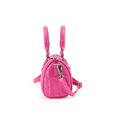 Von Dutch Embroidered Chopper Hanna Bag - Hot Pink