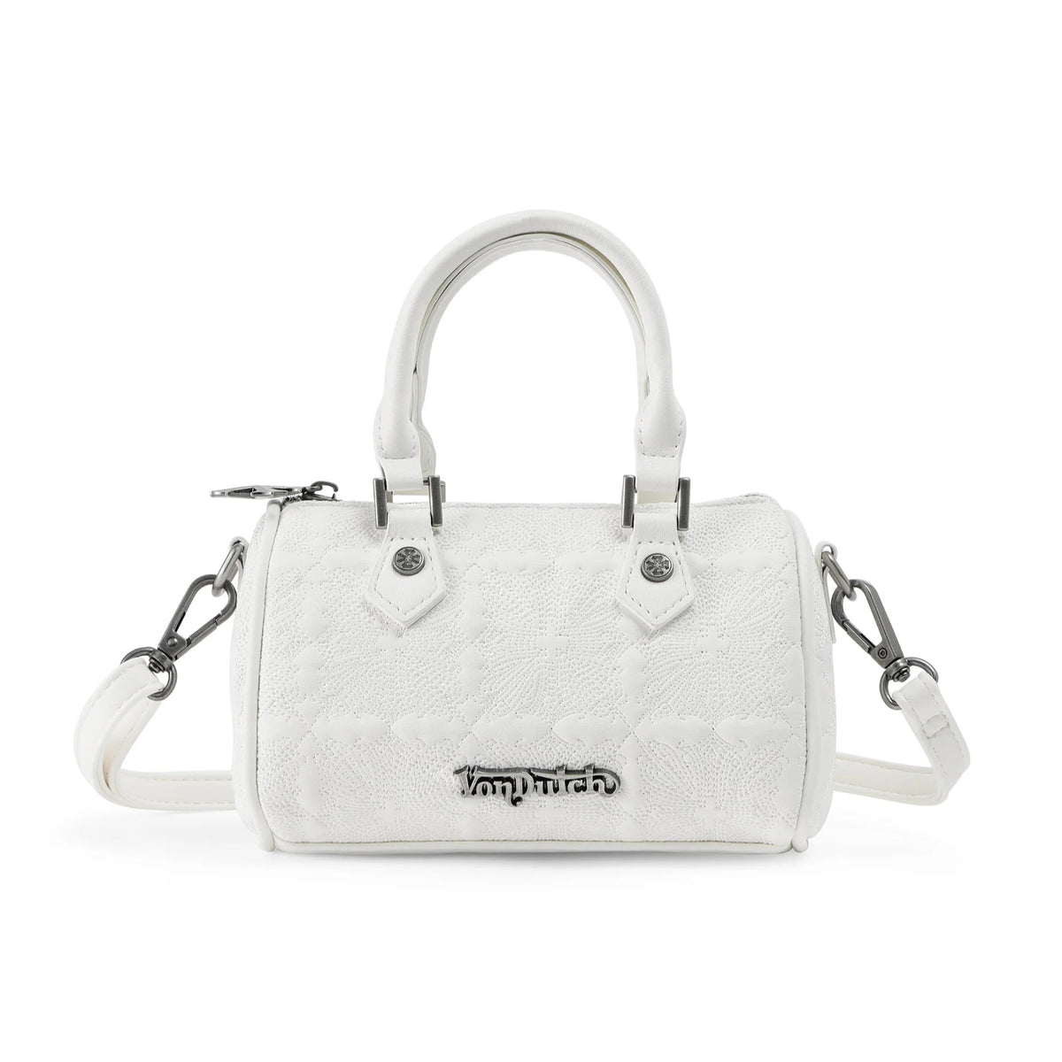Von Dutch Embroidered Chopper Hanna Bag - White