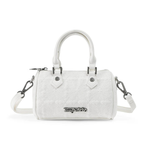 Von Dutch Embroidered Chopper Hanna Bag - White
