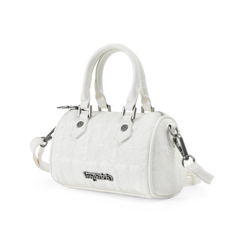 Von Dutch Embroidered Chopper Hanna Bag - White
