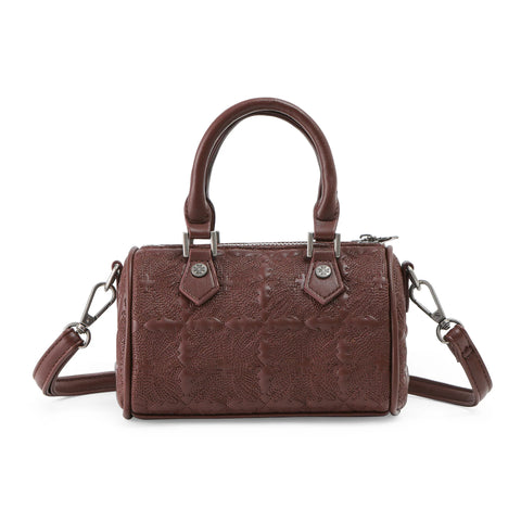 Von Dutch Embroidered Chopper Hanna Bag - Brown