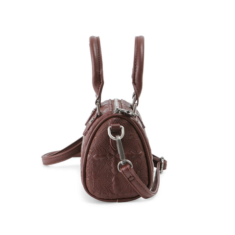 Von Dutch Embroidered Chopper Hanna Bag - Brown