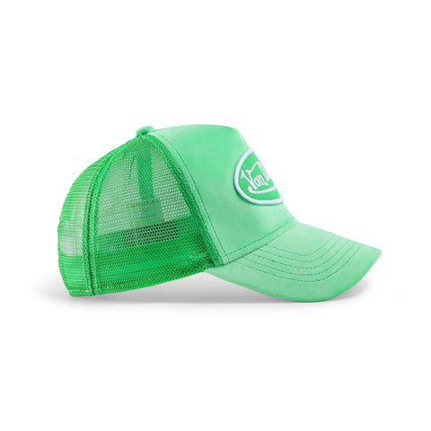 Von Dutch Lime Velvet Trucker Hat