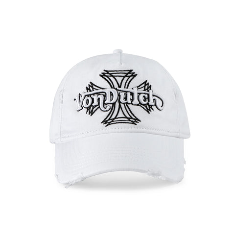 Von Dutch MotoCross Strapback Hat - White