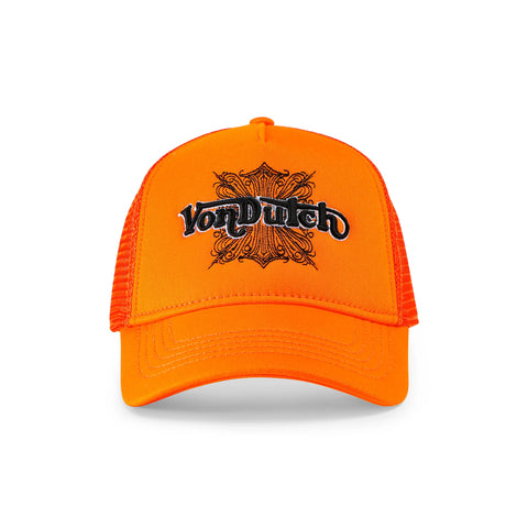 Von Dutch Foam Chopper Trucker Hat - Orange