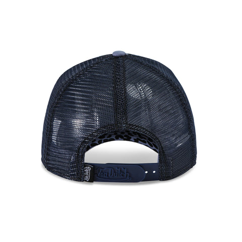 Von Dutch Blueberry Cheetah Velvet Trucker Hat