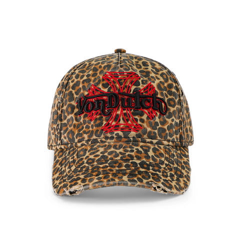 Von Dutch MotoCross Strapback Hat - Leopard
