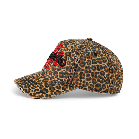 Von Dutch MotoCross Strapback Hat - Leopard