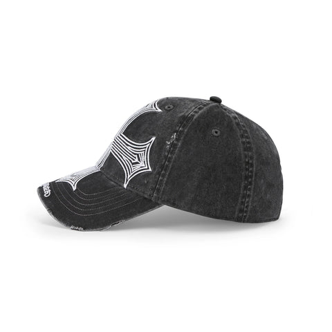 Von Dutch Denim Lowrider Strapback Hat - Black & White