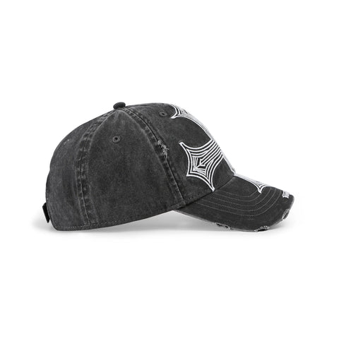 Von Dutch Denim Lowrider Strapback Hat - Black & White