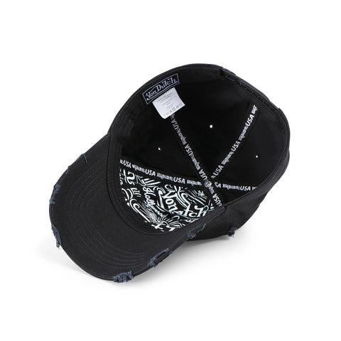Von Dutch MotoCross Strapback Hat - Black & White