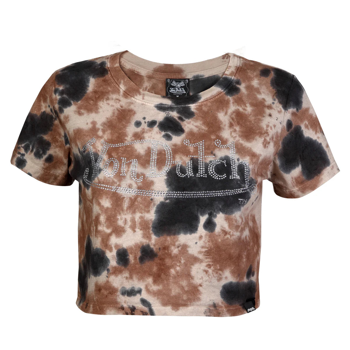 Von Dutch Camo Tie Dye Stone Crop Tee