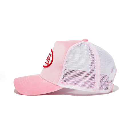 Von Dutch Pink Crush Velvet Trucker Hat