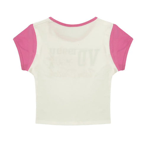 Von Dutch 99 Baby Tee - Pink & White