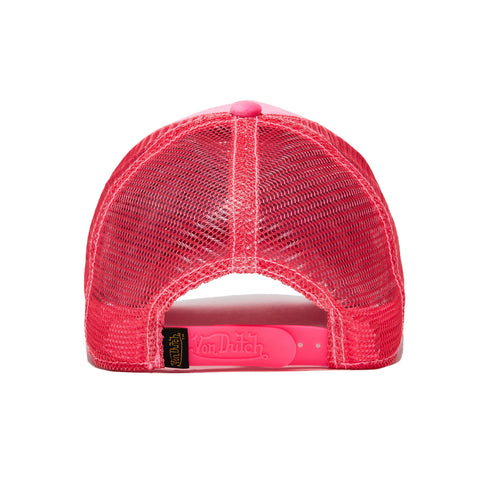 Von Dutch Hot Pink Crush Velvet Trucker Hat