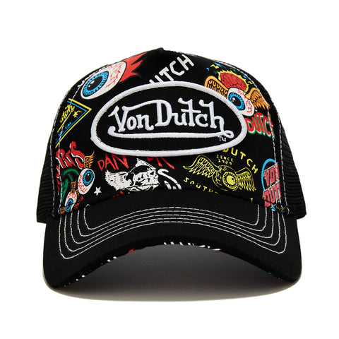 Von Dutch Jax Black Trucker Hat