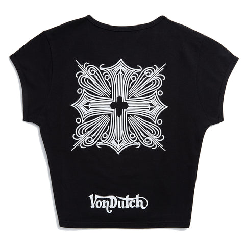 Von Dutch Black & White Chopper Baby Tee