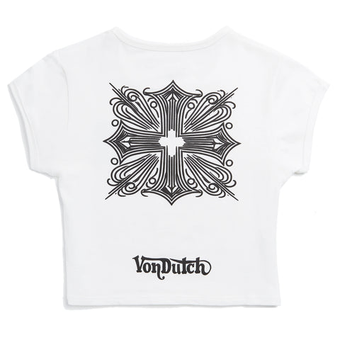 Von Dutch White & Black Chopper Baby Tee