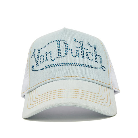 Von Dutch Light Stone Denim Trucker Hat 339