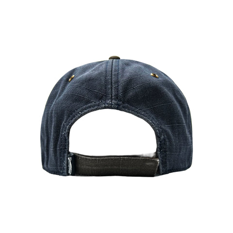 Von Dutch JACKMWB Grey & Navy Distressed Strapback Hat