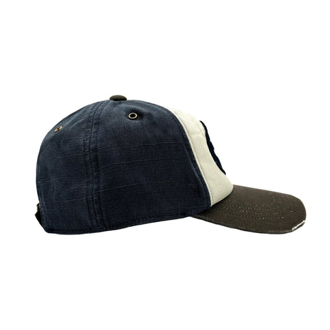 Von Dutch JACKMWB Grey & Navy Distressed Strapback Hat